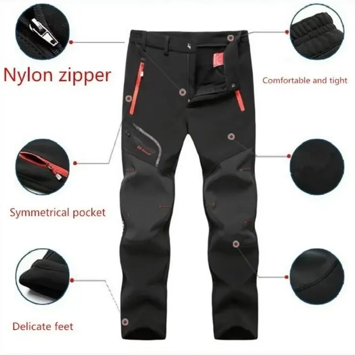 Pantalon pêche personnalisable hiver softshell pour pêche glaciaire et pêche froide