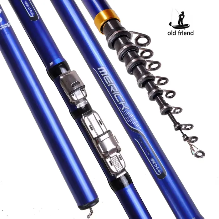 Canne à pêche télescopique carbone 3.6m à 6.3m puissance M pour surfcasting, rock fishing et carpe feeder