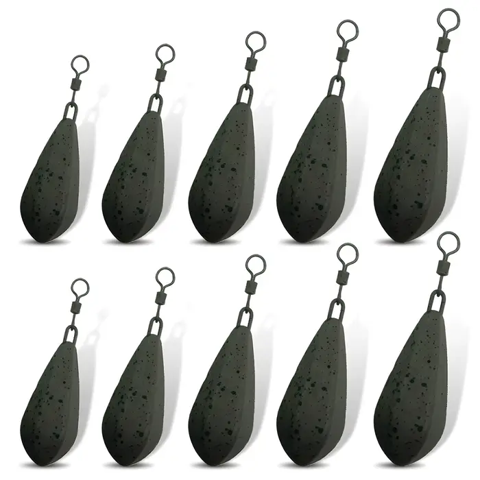 Plombs de pêche à la carpe 56g à 113g avec pendentif - Échange rapide des plombs plats