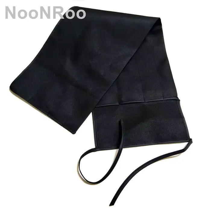 Sac transport canne à mouche 4 sections coton noir - étui de protection qualité premium 3 pièces