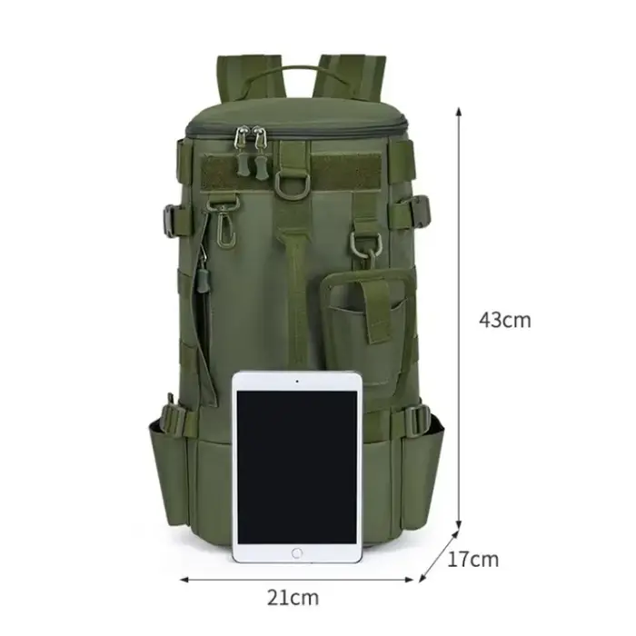 Sac à dos de pêche multifonction grande capacité avec rangement pour cannes équipement sport extérieur