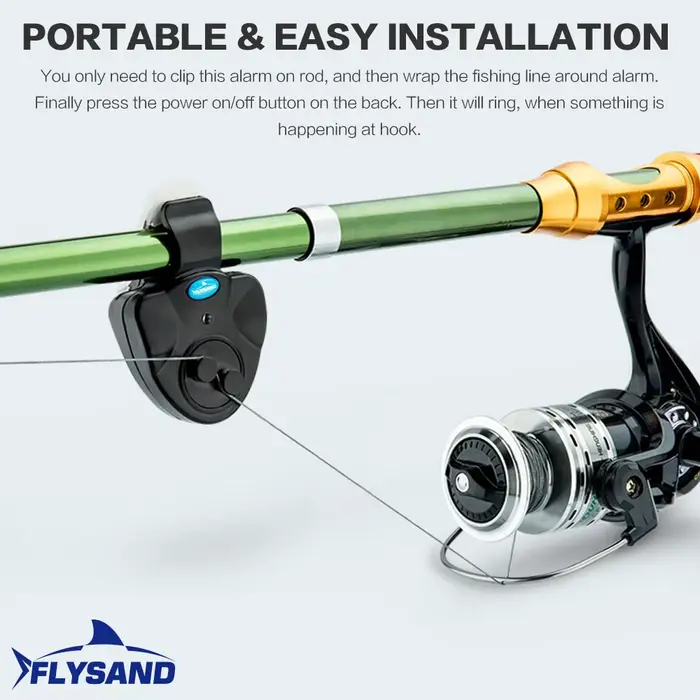 Détecteur de touche LED portable FLYSAND - alarme sonore puissante pour pêche carpe nomade