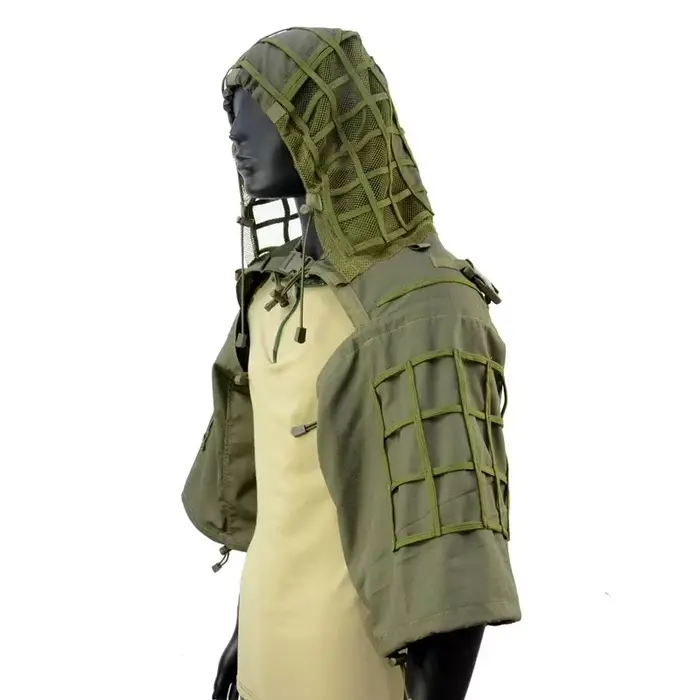 Châle ghillie tactique sniper airsoft - Tenue camouflage combat chasse pêche paintball
