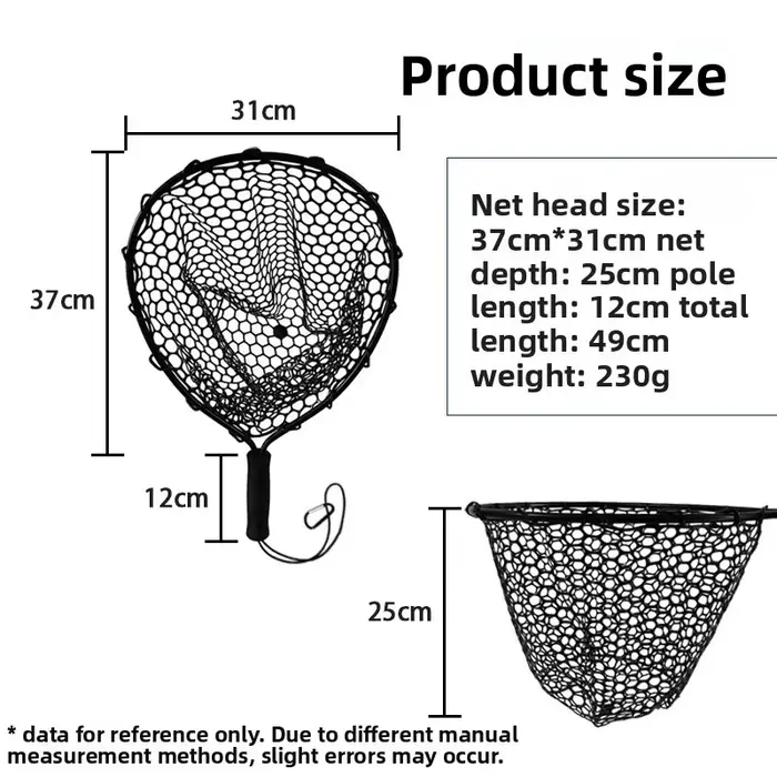 Filet de pêche portable ultra léger en alliage d'aluminium, résistant à l'usure pour pêche à la