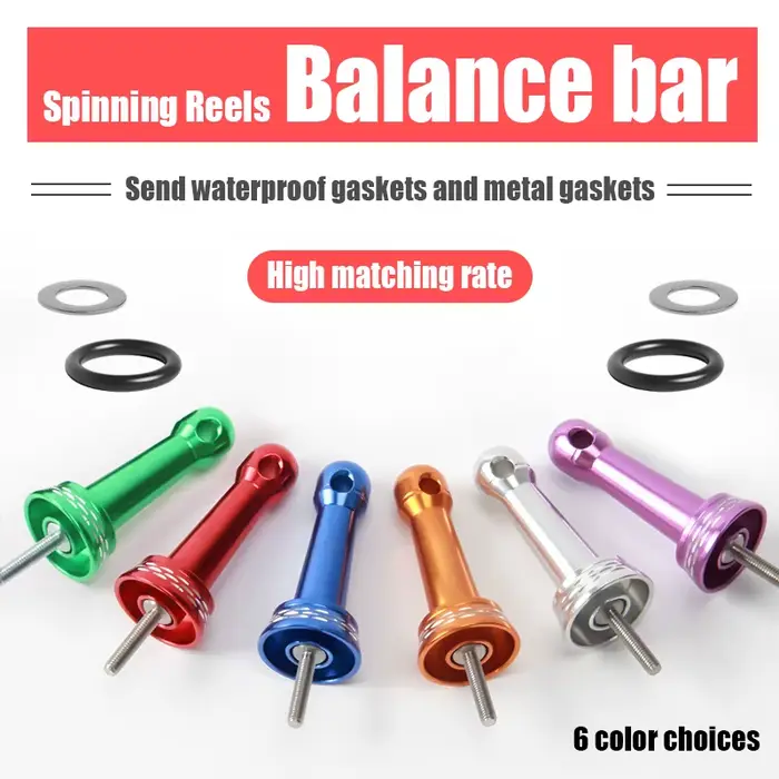 Barre stabilisatrice multicolore pour moulinet pêche cadre aluminium allégé accessoire DIY