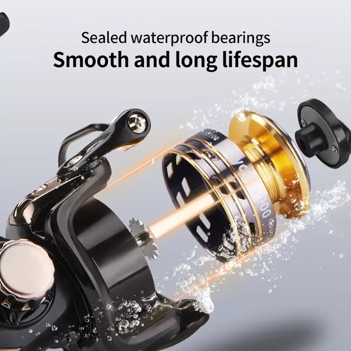 Moulinet DEUKIO Mini 800 1000 série roulements lisses 4.8:1 frein 5Kg max pêche spinning
