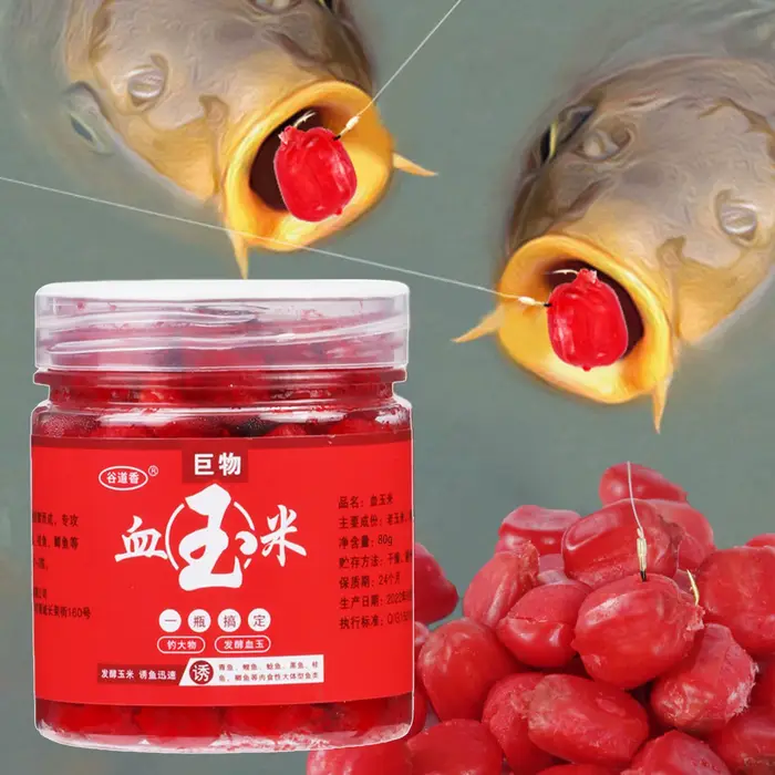 Attractant maïs sang poisson additif pour amorce leurre carpe herbivore truite tilapia silure