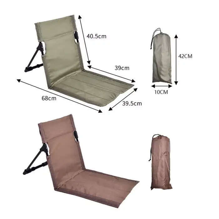 Chaise pliante pêche avec dossier et coussin - Siège confort jardin et plage pour pêcheurs