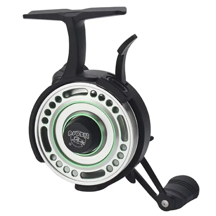 Moulinet pour pêche sur glace Lizard Free runner avec bobine EVA interchangeable métal ou plastique