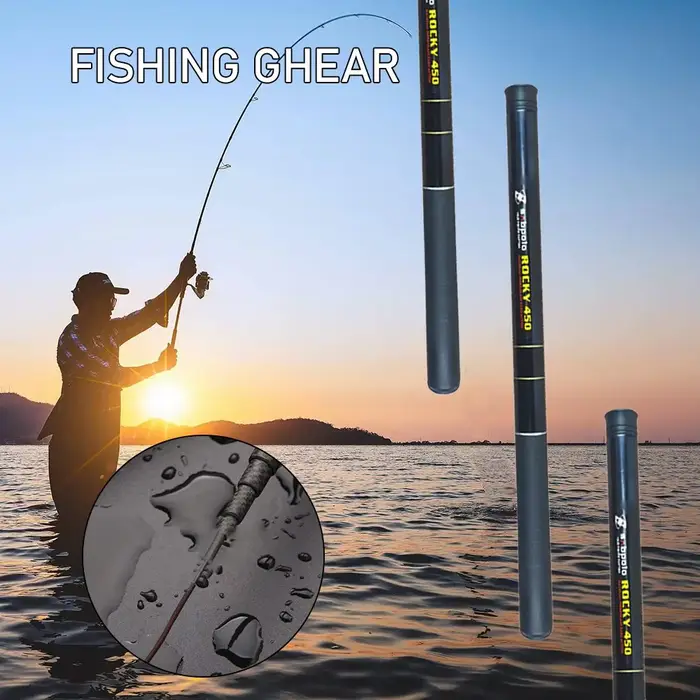 Canne télescopique ultralégère carbone pêche ruisseau lac carpe feeder portable France