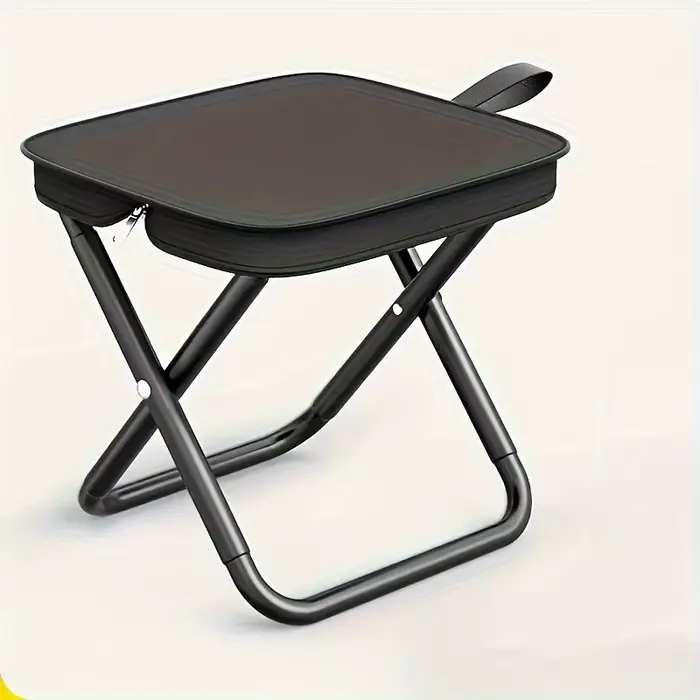 Tabouret pliant pêche avec poignée et fermeture éclair pour transport facile en extérieur