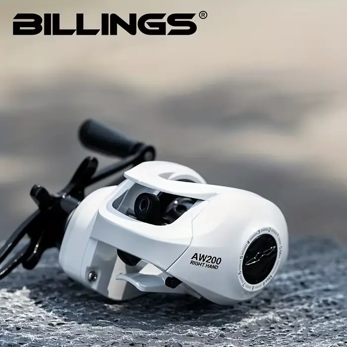 Moulinet de pêche casting BILLINGS AW200 - Ratio 6.3:1 frein 18LB pour eau douce et eau salée