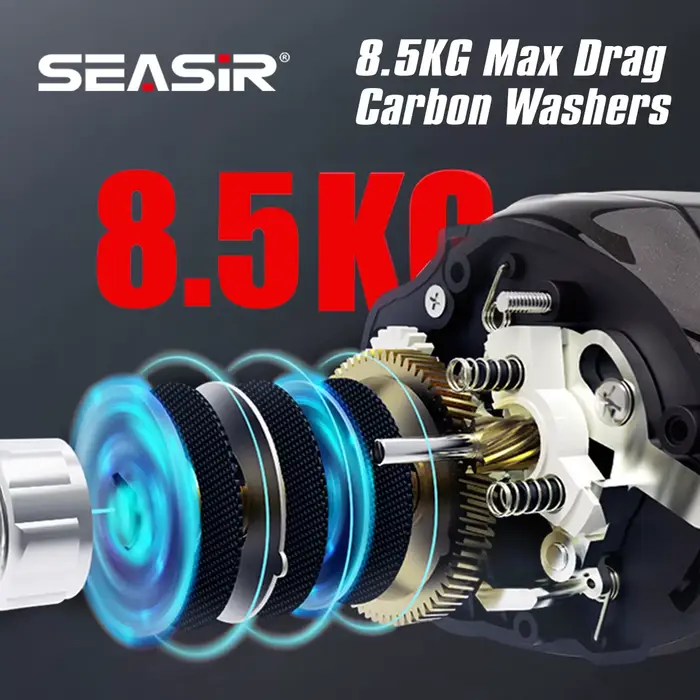 SEASIR DCAST DC Baitcasting Fishing Reel Digital Control long cast Carbon washer