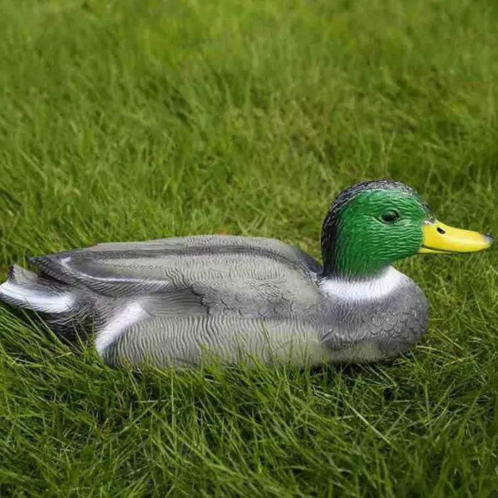 Leurre canard chasse réaliste en plastique flottant - Décoration de jardin et appât de pêche