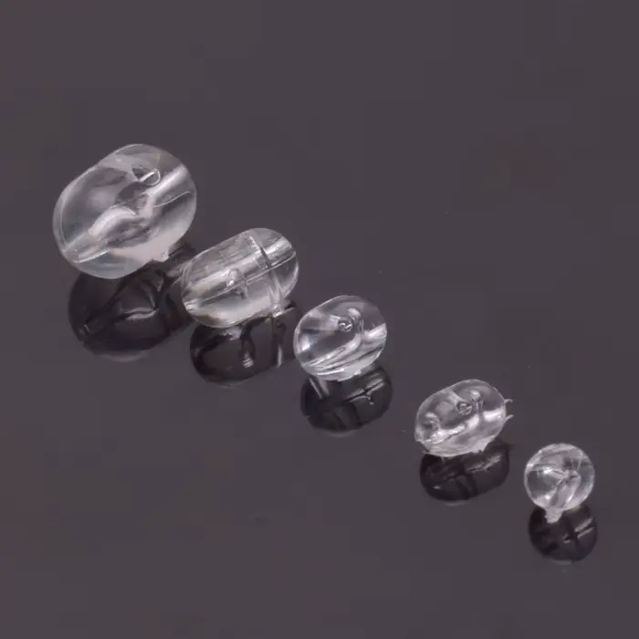 Lot de 100 perles pour pêche au coup, perles intelligentes transparentes, perles croix et séparatrices pour montage ligne