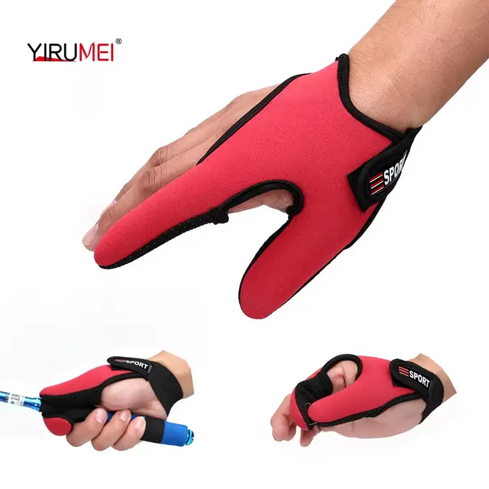 Gants de pêche 2 doigts anti-dérapants et anti-coupures, respirants pour pêche carpe et extérieur