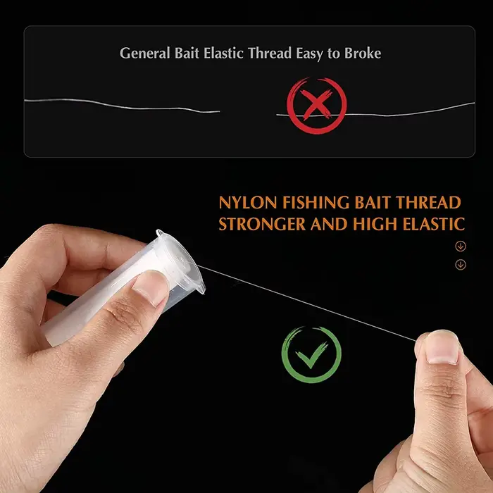 Fil élastique pour appâts 0.2mm - 2 bobines de 200m invisible stretchy pour montages pêche précision