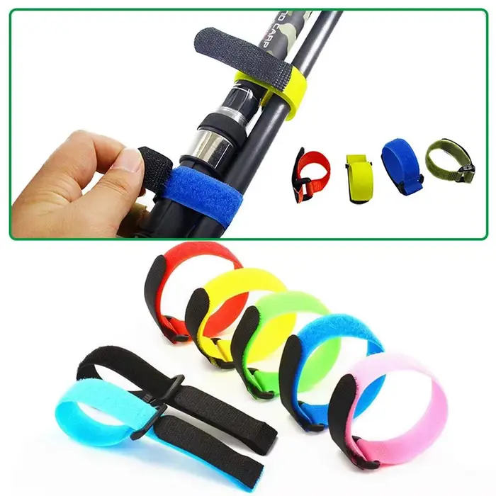 Sangle de fixation pour canne à pêche - Porte-canne réglable avec boucles et attaches pour pêche sportive