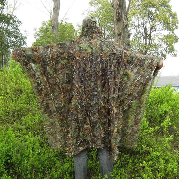 Veste camouflage 3D feuille d'érable bionique ghillie pour airsoft observation oiseaux vêtements outdoor pêche