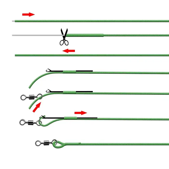 Hirisi Leadcore 35LB 7M - Ligne Plombée 3 Couleurs pour Montages Carpe et Hair Rigs Prêts à l'Emploi