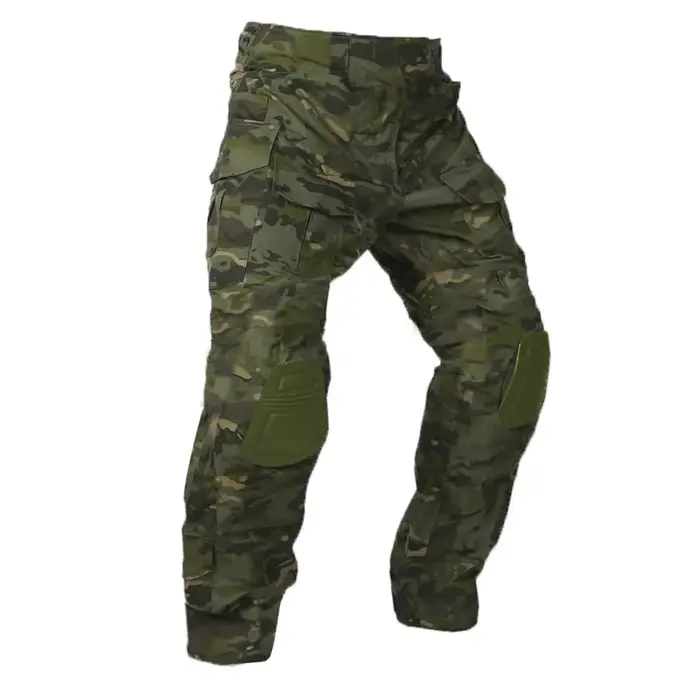 Pantalon tactique Multicam 2025 avec genouillères - Homme - Chasse pêche - Respirant séchage rapide