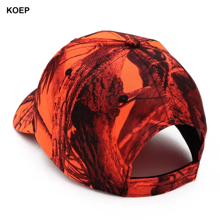 Casquette camouflage orange pêche KOEP - Baseball cap jungle pêche chasse snapback trucker