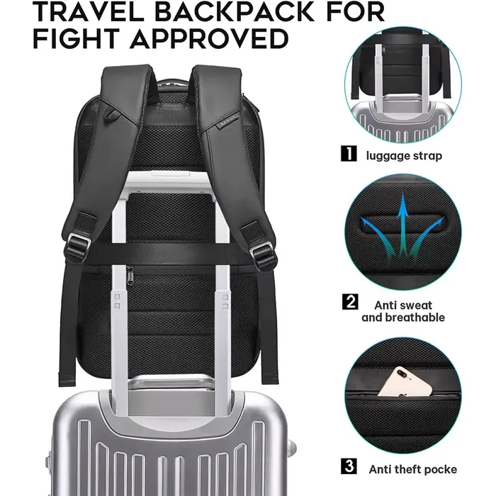 Sac à dos professionnel avec chargeur USB pour pêche - Waterproof et compatible ordinateur 15.6 pouces
