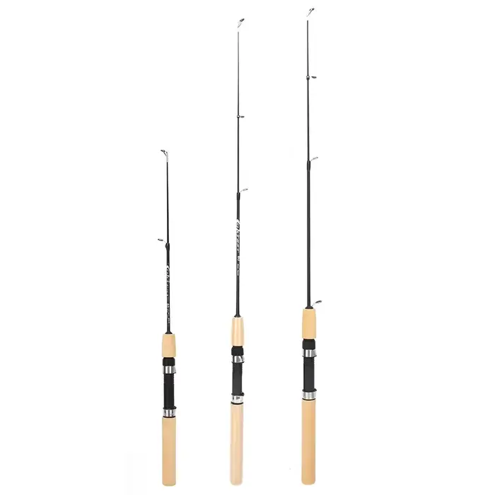 Canne pêche glace portable 60/80/100cm carbone léger, poignée confortable pour carpe, équipement pesca rivière