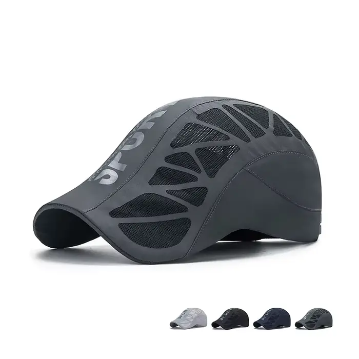 Casquette sport pêche alphabet séchage rapide - Chapeau mesh respirant avec lettrage avant tendance