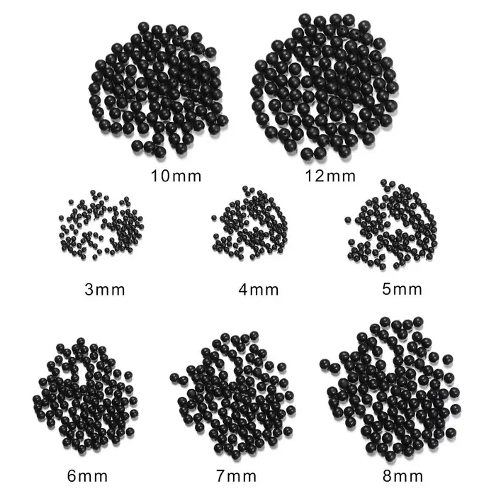 Perles de pêche en caoutchouc souple et dur 3mm à 12mm, lot de 100, stop-goujons et