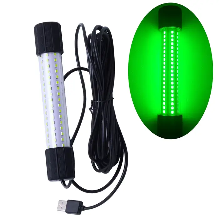 Lampe de Pêche LED Sous-Marine USB - Lumière Portable Multi-Couleurs Haute Luminosité Nuit