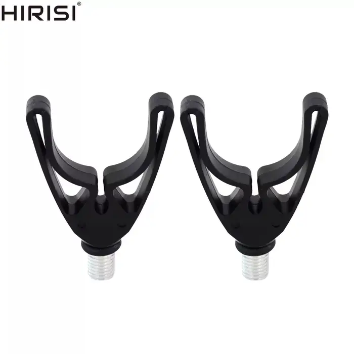 Support de canne à pêche carpe 2 pièces Hirisi pour pêche sur berge avec porte-canne et tête réglable