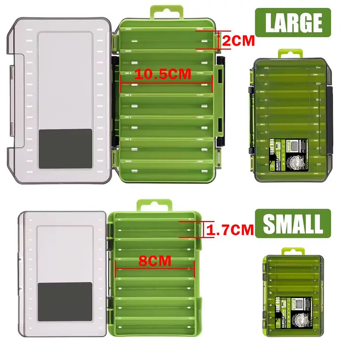 Boîte à pêche double face compacte SAMOLLA organisation durable leurres hôtes appâts