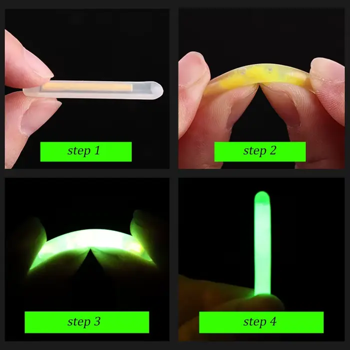 Lumières de pêche fluo flottantes pour canne à pêche, 5 à 50 pièces, visibles dans le noir