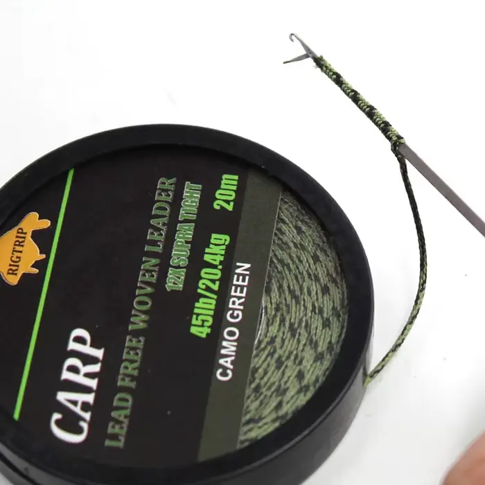 Ligne plombée camouflage 20m pour montages carpe chod et hélicoptère - Leader principal résistant