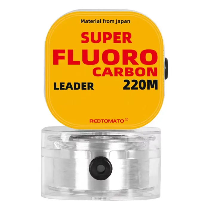 Ligne de pêche fluorocarbone REDTOMATO 220m, basse visibilité pour pêche à la mouche et pêche sportive
