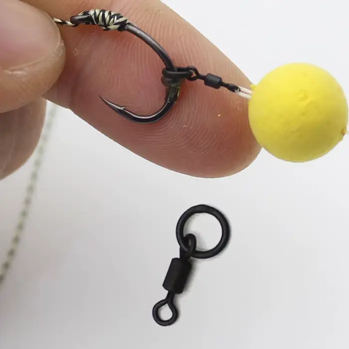Hameçons DNDYUJU 50-100pcs noir mat pour pêche à la carpe avec émerillons chod hair Ronnie rig