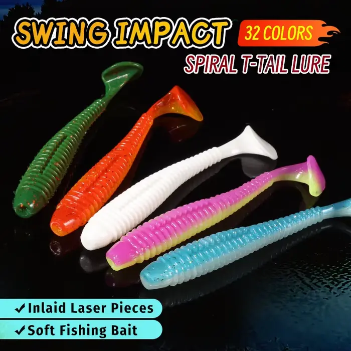 Leurre Souple Shad Impact Ring 2023 pour Jig et Swimbait, Lot de 6 10 ou 20