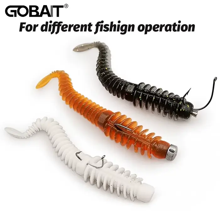 10 leurres souples TPE 6.5cm à 8.5cm pour pêche de la carpe - Kit appâts aromatisés avec hameçons