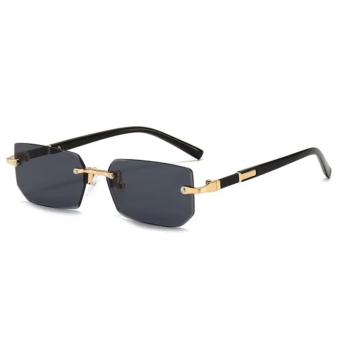 Lunettes de pêche sans monture rectangulaires tendance pour femmes et hommes été voyage oculos