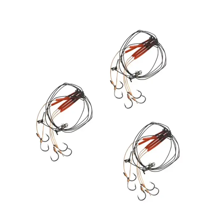Hameçons pêche 5#-14# acier carbone avec émerillon leurres appâts montages mer eau douce