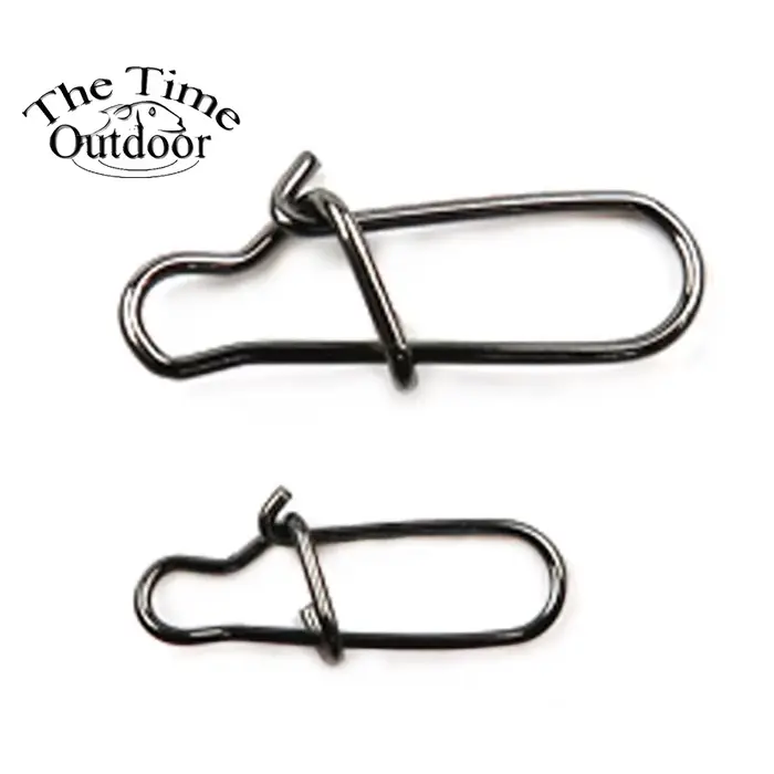 100 mousquetons à ressort inox pour pêche - connecteurs sécurité snaps barrel swivel