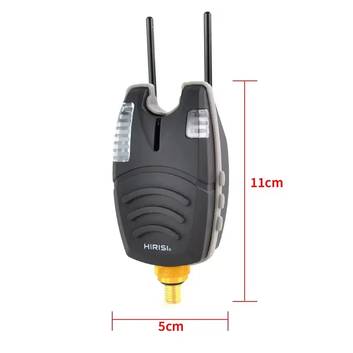 2 alarmes de touche waterproof Hirisi LED bleue - Indicateurs étanches avec barre anti-accroch pour carpes