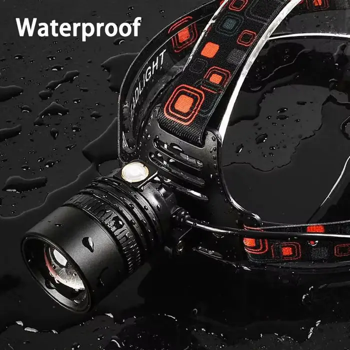 Lampe frontale LED rechargeable imperméable pour randonnée pêche chasse camping usage nocturne探险夜灯铝合金LED头灯防水充电强光夜钓露营登山使用