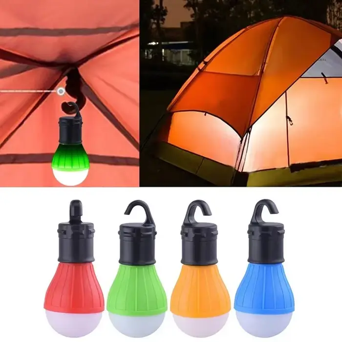 Lampe camping LED 3 lumières portable accrochage tente pêche éclairage doux extérieur équipement pratique