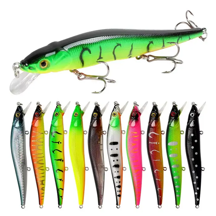 Leurres durs bioniques 11.5cm/14g pour brochet et perche - appâts artificiels wobblers 3D eyes 5/10 pièces
