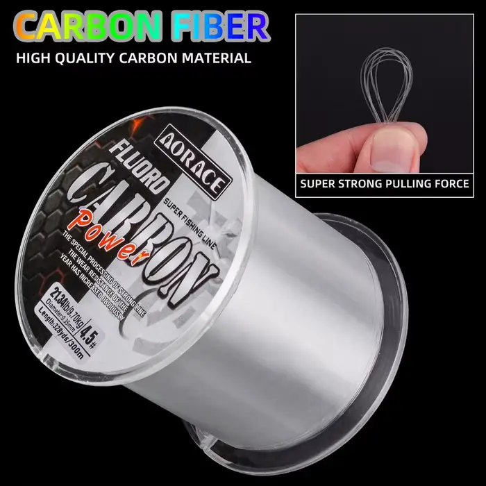 Ligne de pêche fluorocarbone Aorace 300M pour mer, fil nylon japonais 1-15kg, ligne coulante monofilament