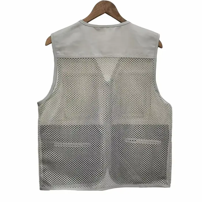 Veste pêche été légère mesh respirante multi-poches pour randonnée photographie sports outdoor