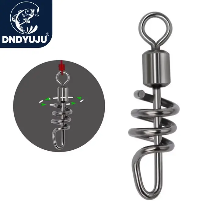 20 à 100 émerillons tournants avec clip vissé DNDYUJU - Anneaux connexion acier inoxydable matériel pêche