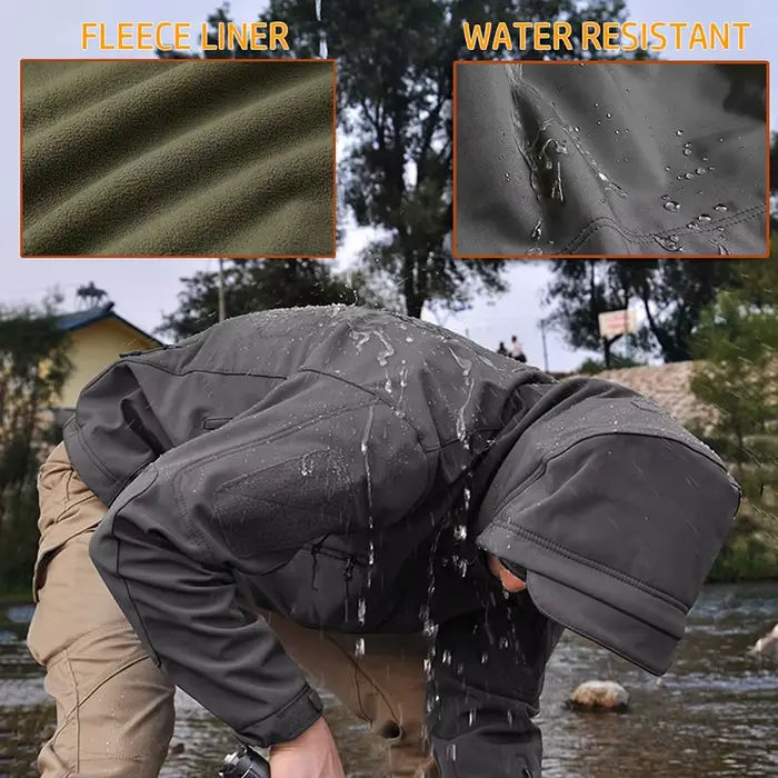 Veste tactique pêche ski - Vêtement technique professionnel pour pêche hivernale